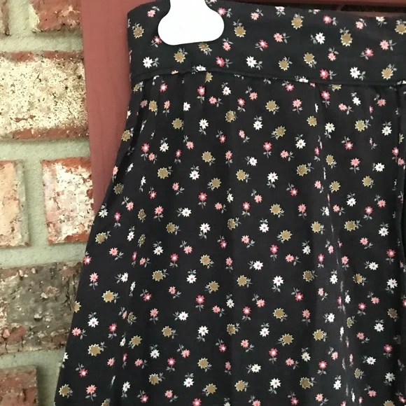 Vtg🎀Gunne Sax Black Calico Skirt Size S Prairie Midi Lace Trim👒🌾(RESERVED) - Picture 13 of 15